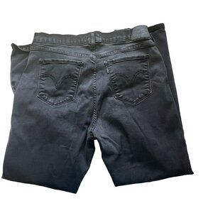 Levi's Womens Jeans Classic Straight Leg Faded Black Stretchy Denim Size 16